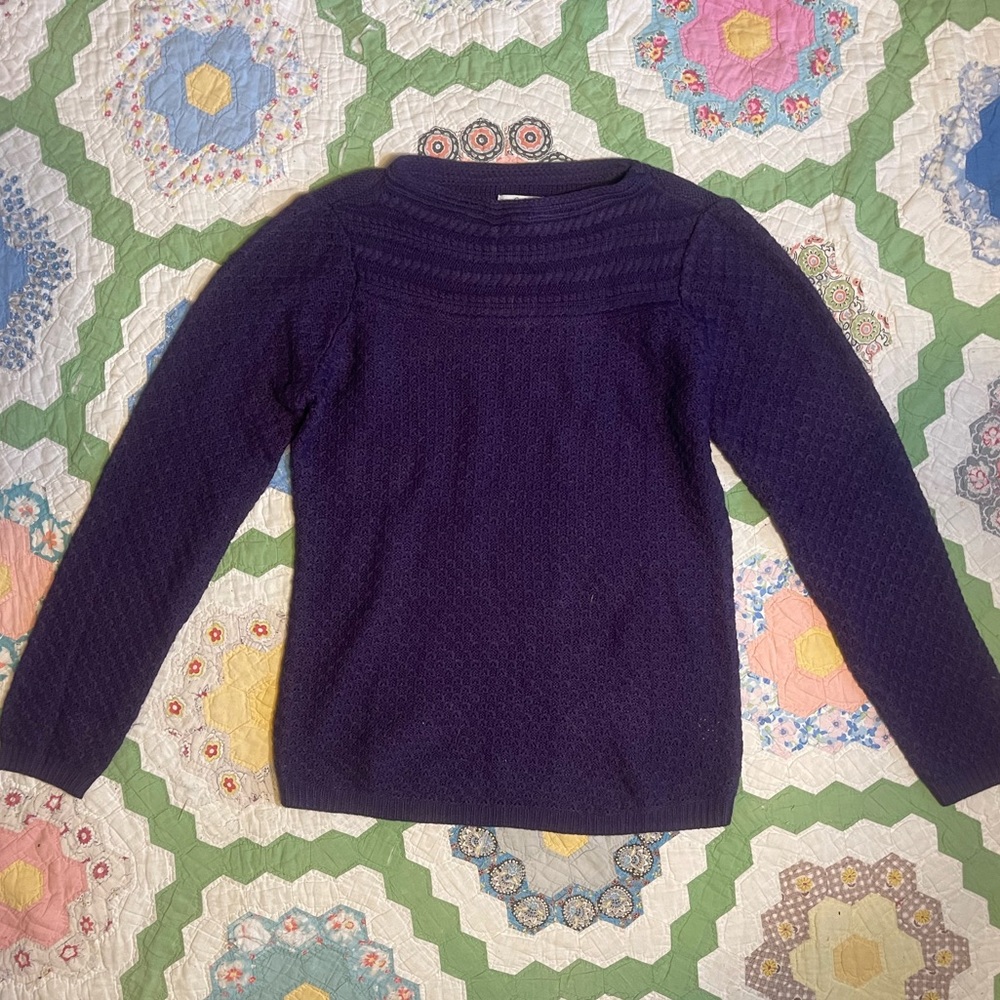 Craft&Borrow Purple woven sweater
